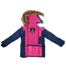 Kamik Winterjacke Parka Katy (wind- und wasserdicht, reflektierend) marineblau/pink Kinder